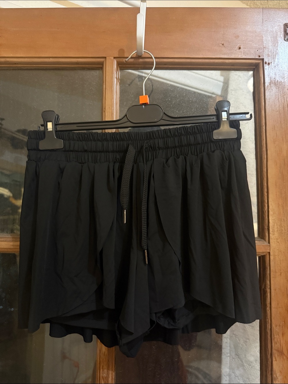 Women’s Black Drawstring running Active Shorts